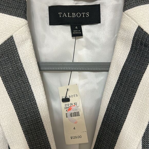 NWT TALBOTS STRIPED SLEEVELESS BLAZER 4 - Picture 4 of 7